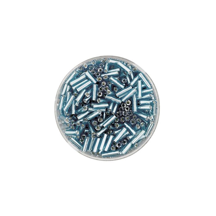 Glasstifte hellblau silbereinzug 6 mm 17 gr
