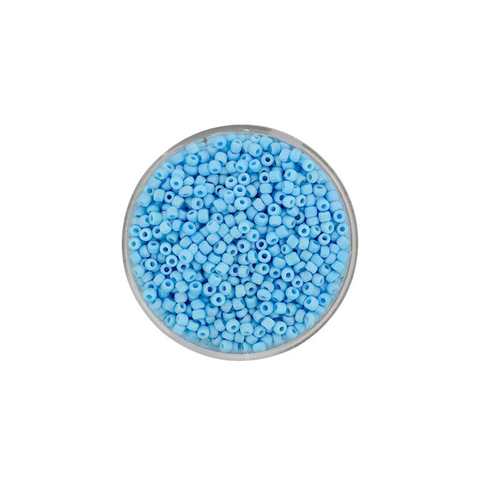 Rocailles hellblau glänzend 2,6 mm 17 gr