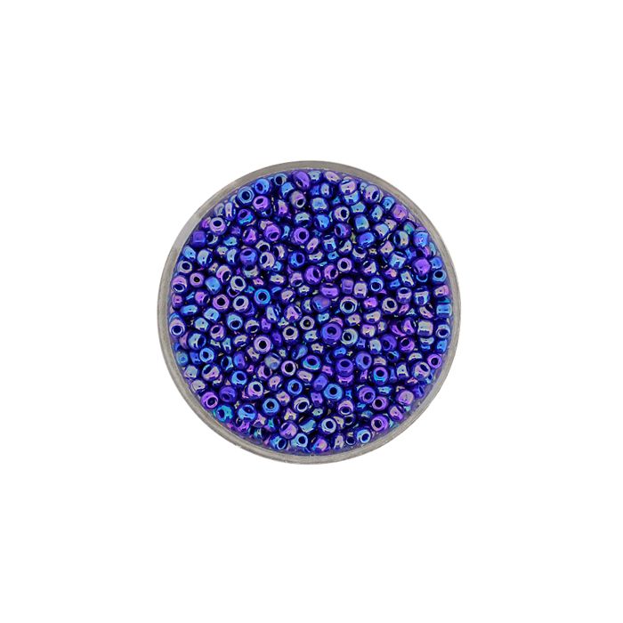 Rocailles blau AB 2,6 mm 17 gr