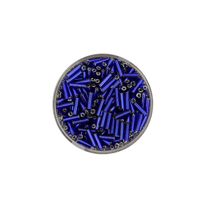 Glasstifte blau silbereinzug 6 mm 17 gr