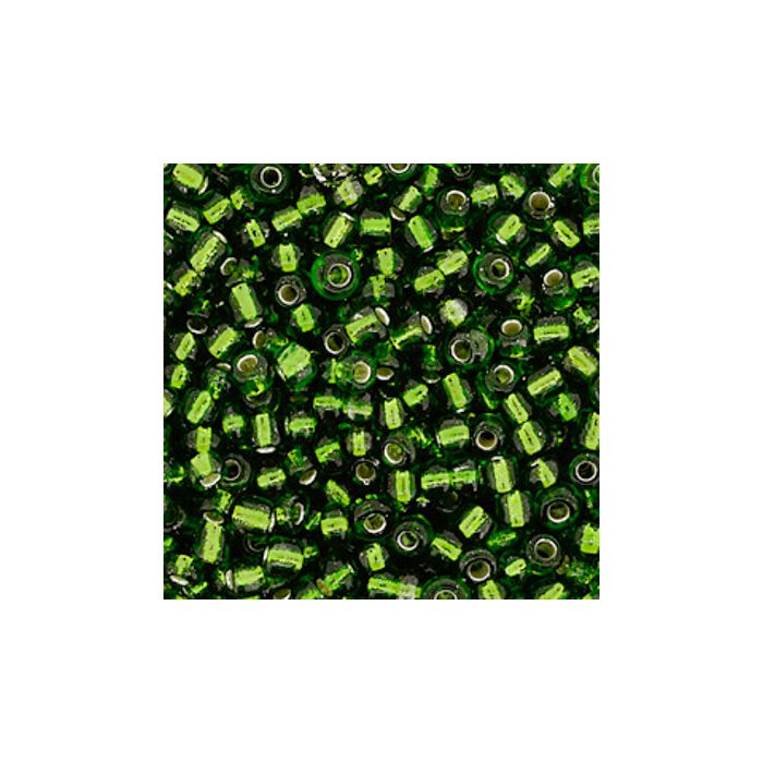 Rocailles oliv silbereinzug 2,6 mm 17 gr, Bild 2 von 2
