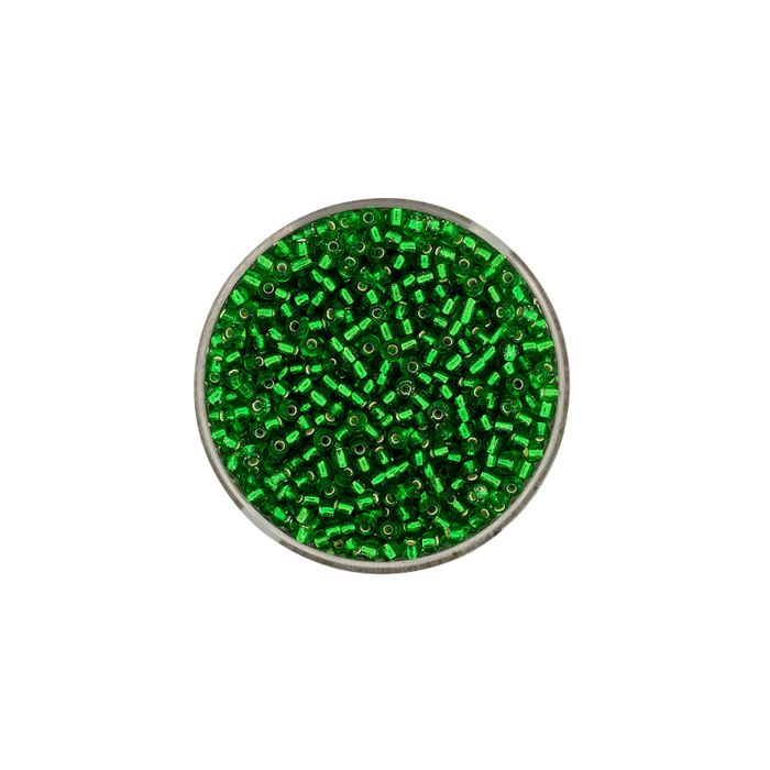 Rocailles grün silbereinzug 2,6 mm 17 gr