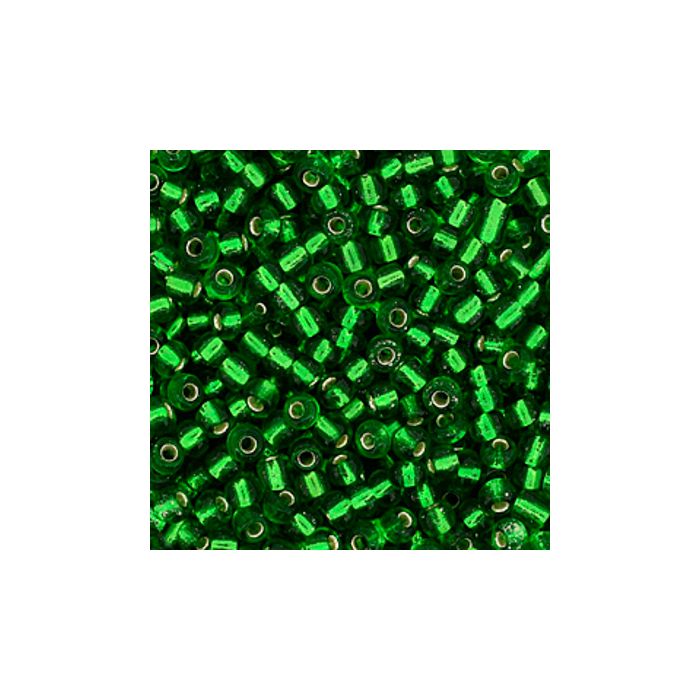 Rocailles grün silbereinzug 2,6 mm 17 gr