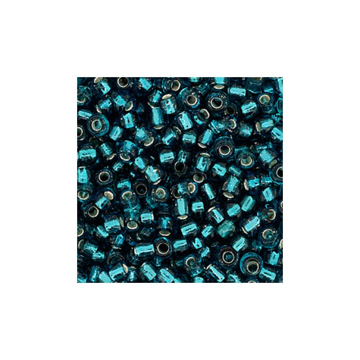 Rocailles petrol silbereinzug 2,6 mm 17 gr, Bild 2 von 2