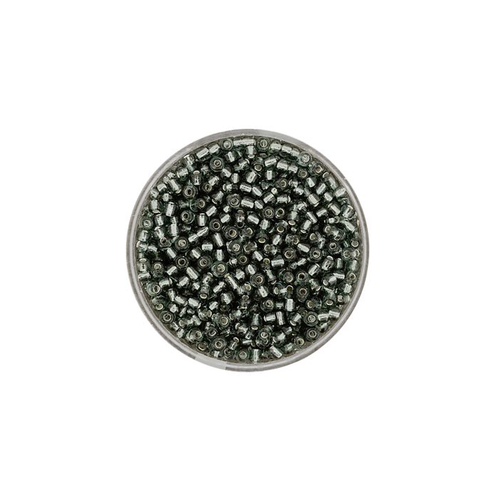 Rocailles grau silbereinzug 2,6 mm 17 gr