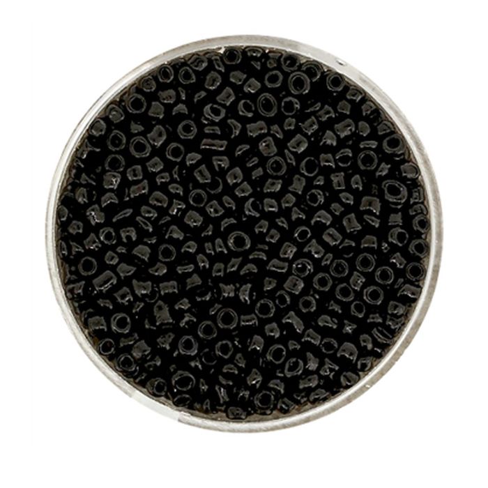 Rocailles schwarz glänzend 2,6 mm 17 gr, Bild 1 von 2