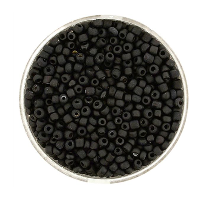 Rocailles schwarz matt 2,6 mm 17 gr, Bild 1 von 2