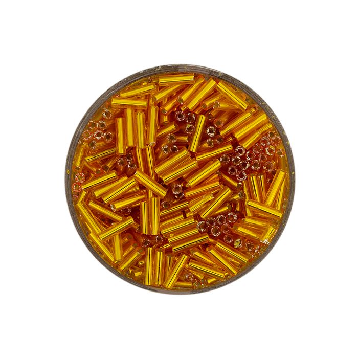 Glasstifte hellorange silbereinzug 6 mm 17 gr