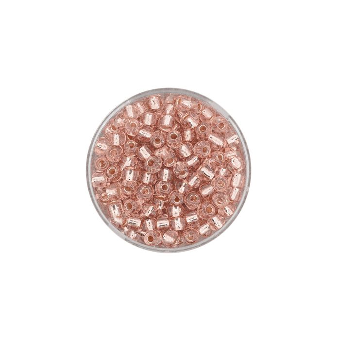 Rocailles rosa silbereinzug 4 mm 17 gr