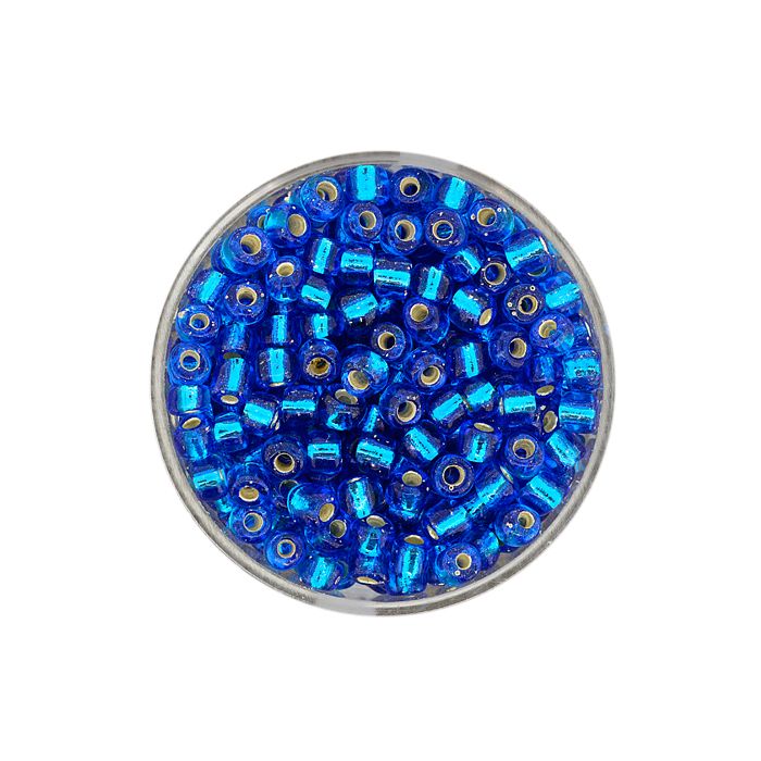 Rocailles aqua silbereinzug 4 mm 17 gr
