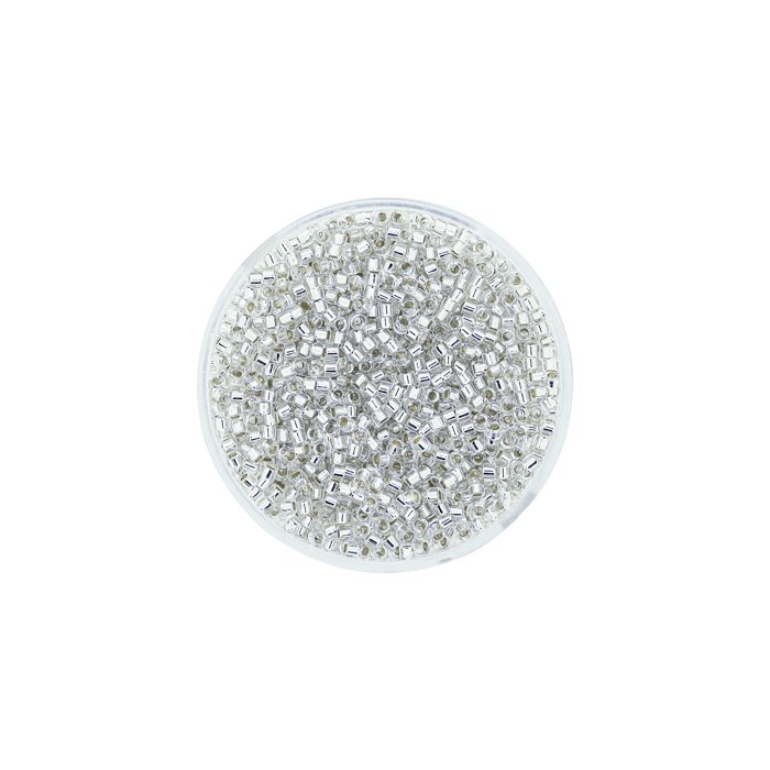 hochw. jap. Delica Beads silverlined crystal 2 mm 9 gr 9663-024 4016490417095  