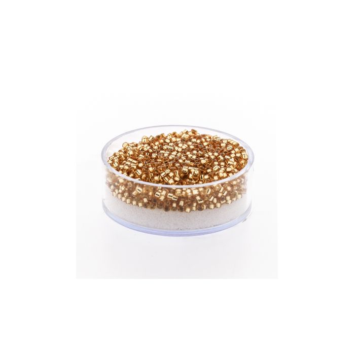 Hochw. jap. Delica Beads silverlined gold 2 mm, Bild 1 von 3