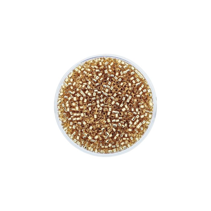 Hochw. jap. Delica Beads silverlined gold 2 mm, Bild 2 von 3