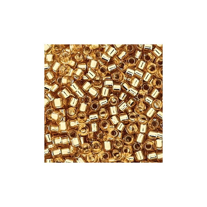 Hochw. jap. Delica Beads silverlined gold 2 mm, Bild 3 von 3