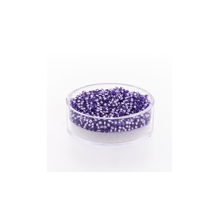 Hochw. jap. Delica Beads silverlined purple 2 mm, Bild 1 von 3