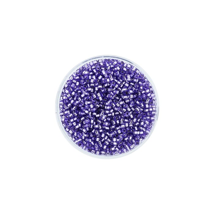 Hochw. jap. Delica Beads silverlined purple 2 mm, Bild 2 von 3
