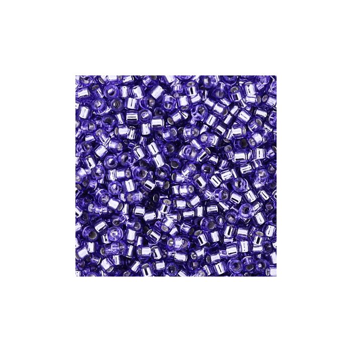 Hochw. jap. Delica Beads silverlined purple 2 mm, Bild 3 von 3