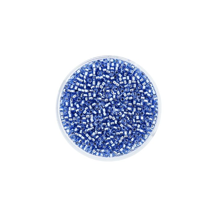 Hochw. jap. Delica Beads silverlined light blue 2 mm, Bild 2 von 3