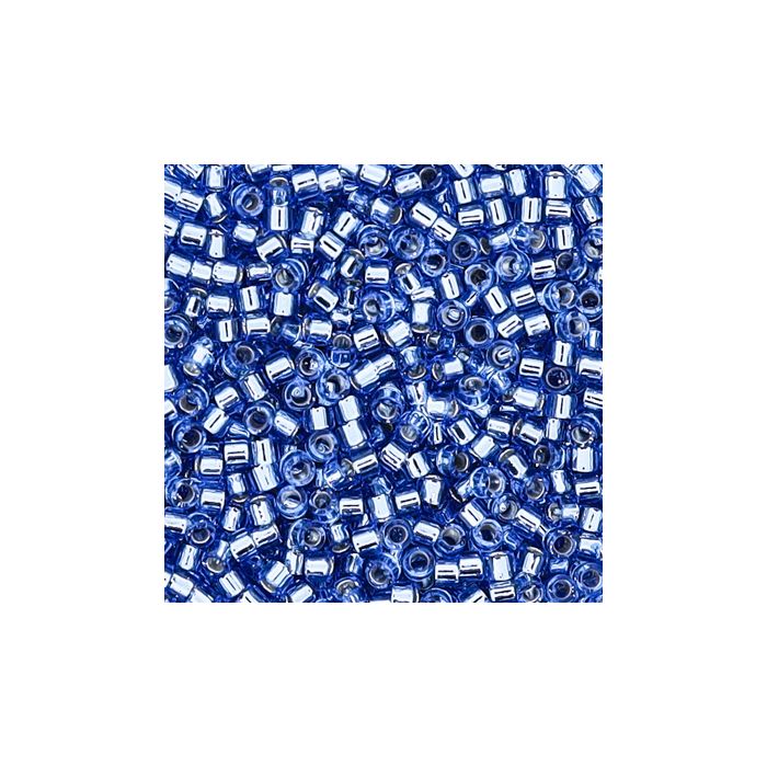 Hochw. jap. Delica Beads silverlined light blue 2 mm, Bild 3 von 3