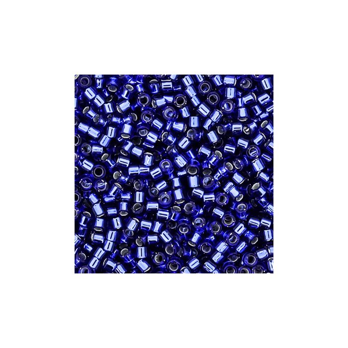 Hochw. jap. Delica Beads silverlined dark blue 2 mm, Bild 3 von 3
