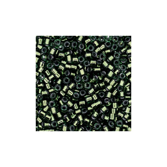 Hochw. jap. Delica Beads silverlined dark green 2 mm, Bild 3 von 3