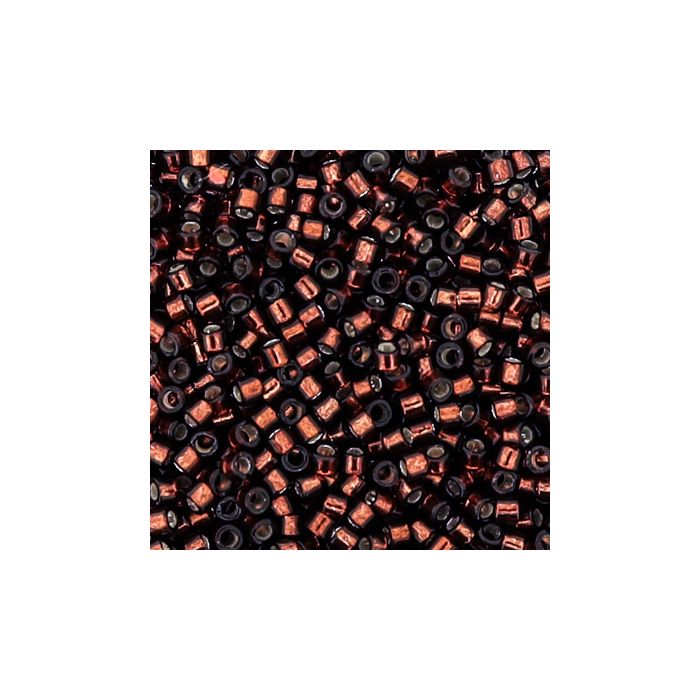 Hochw. jap. Delica Beads silverlined dark topaz 2 mm, Bild 3 von 3