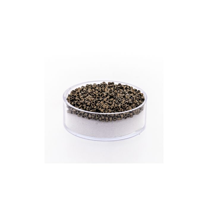 Hochw. jap. Delica Beads dark bronze 2 mm, Bild 1 von 3