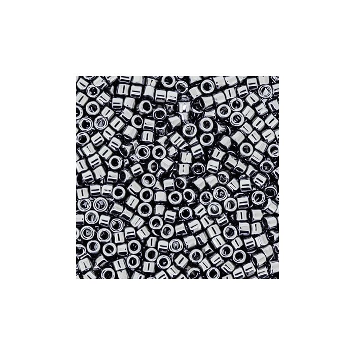 Hochw. jap. Delica Beads platin 2 mm, Bild 3 von 3