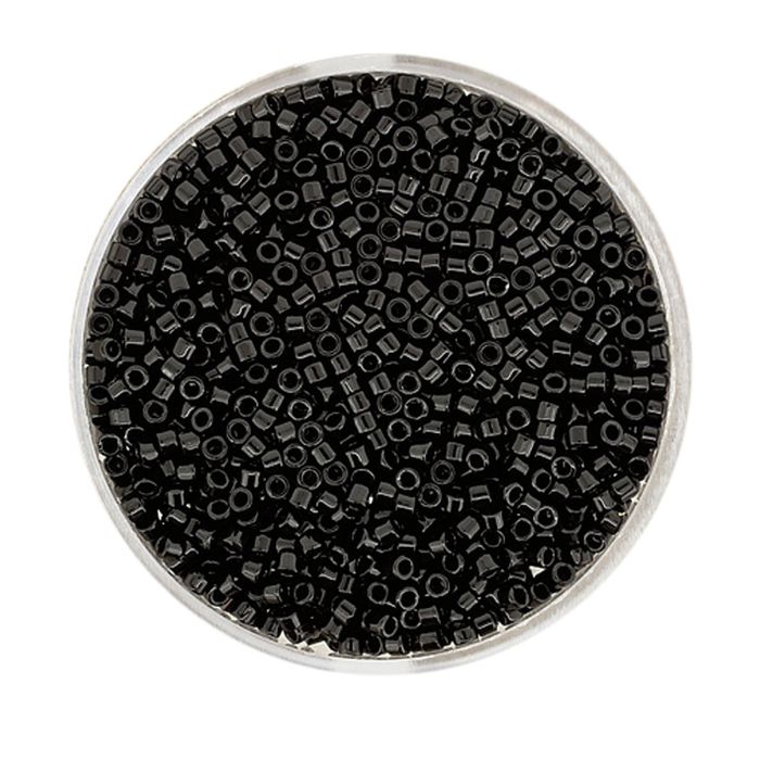 Hochw. jap. Delica Beads black 2 mm