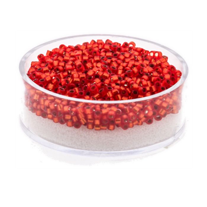 Hochw. jap. Delica Beads silverlined dark orange 2 mm, Bild 1 von 3