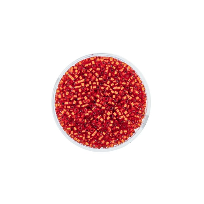 Hochw. jap. Delica Beads silverlined dark orange 2 mm, Bild 2 von 3
