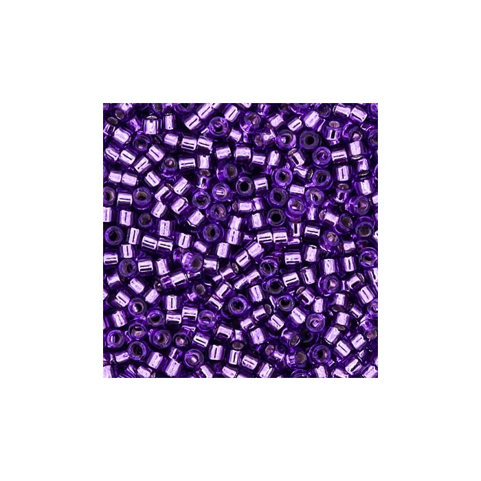 Hochw. jap. Delica Beads silverlined fuchsia 2 mm, Bild 3 von 3