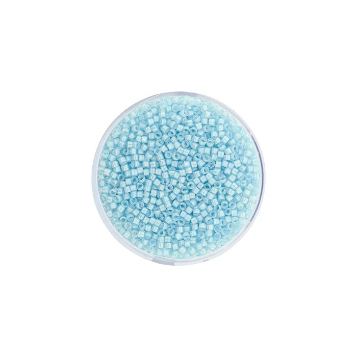 Hochw. jap. Delica Beads aqua crystal luster 2 mm 9 gr, Bild 2 von 3