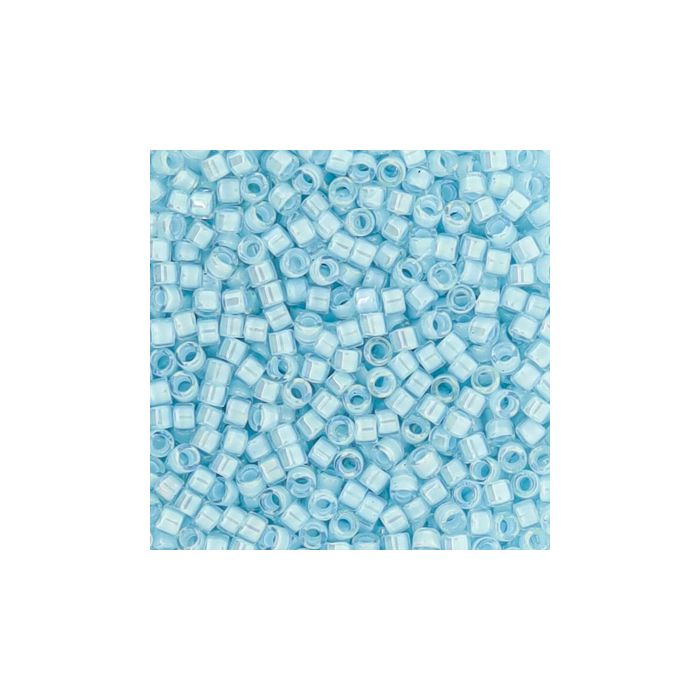 Hochw. jap. Delica Beads aqua crystal luster 2 mm 9 gr, Bild 3 von 3