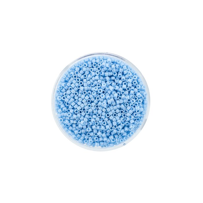 hochw. jap. Delica Beads opal light blue luster 2 mm 9 gr