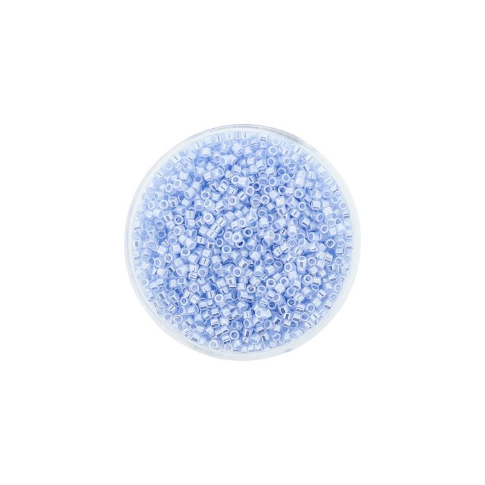 Hochw. jap. Delica Beads light blue Ceylon 2 mm 9 gr, Bild 2 von 3