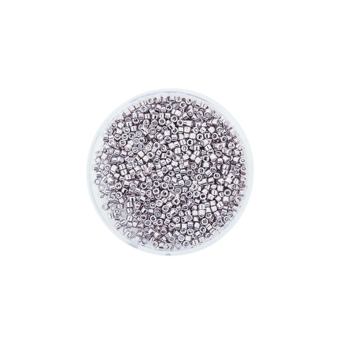 Hochw. jap. Delica Beads metallic mauve 2 mm 4 gr, Bild 2 von 3