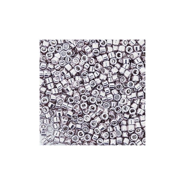 Hochw. jap. Delica Beads metallic mauve 2 mm 4 gr, Bild 3 von 3