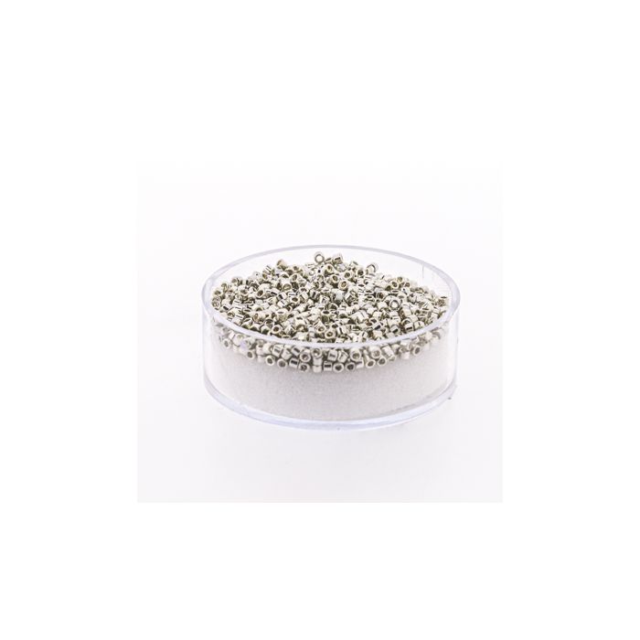 Hochw. jap. Delica Beads silver 2 mm 4 gr, Bild 1 von 3