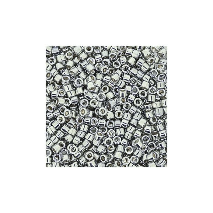 Hochw. jap. Delica Beads silver 2 mm 4 gr, Bild 3 von 3