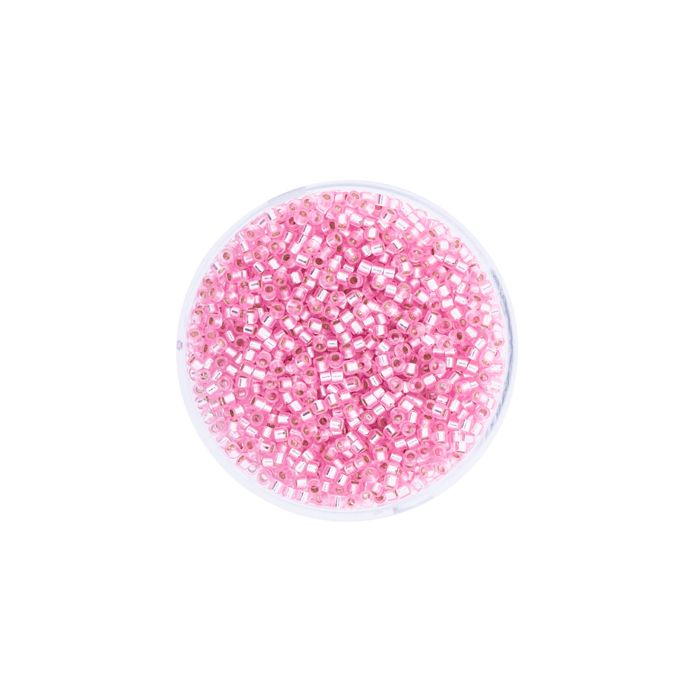 hochw. jap. Delica Beads rose silverline 2 mm 7 gr