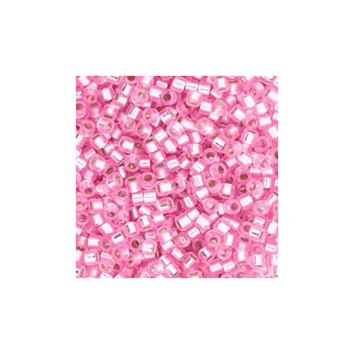 hochw. jap. Delica Beads rose silverline 2 mm 7 gr