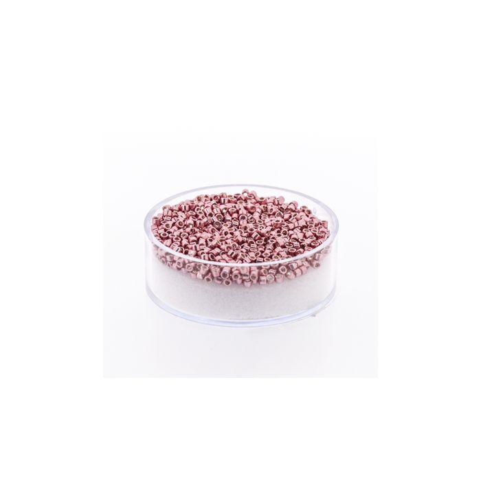 Hochw. jap. Delica Beads vintage rose metallic 2 mm 4 gr, Bild 1 von 3
