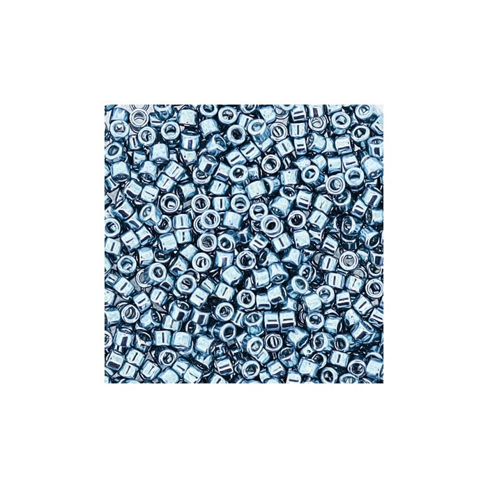 hochw. jap. Delica Beads turquoise metallic 2 mm 50 gr