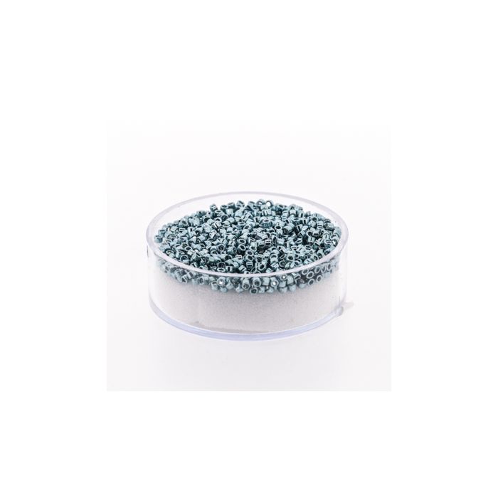 hochw. jap. Delica Beads turquoise metallic 2 mm 4 gr