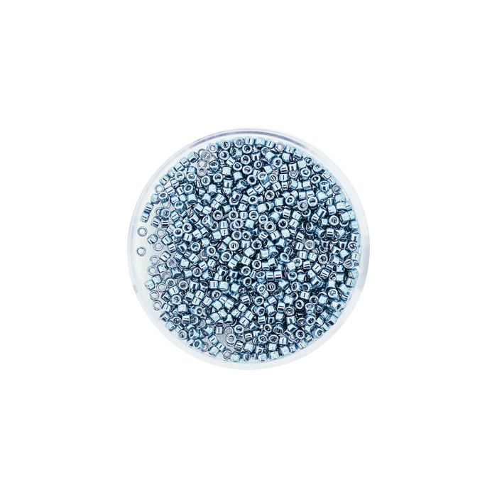 hochw. jap. Delica Beads turquoise metallic 2 mm 4 gr