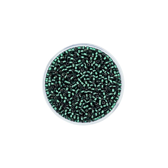 Delica Beads japanische Rocailles emerald silverlined 2 mm 9 gr