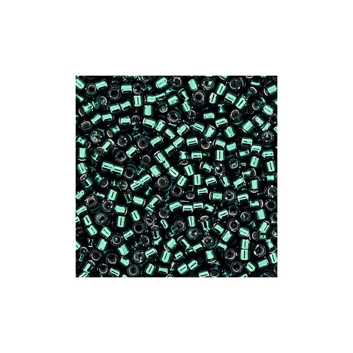 Delica Beads japanische Rocailles emerald silverlined 2 mm 9 gr