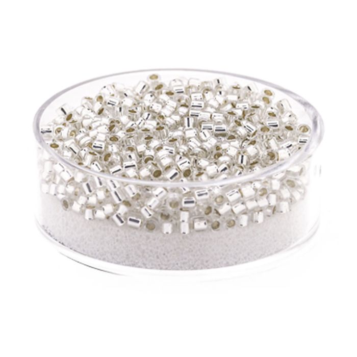 Hochw. jap. Delica Beads silverlined crystal 2,2 mm, Bild 1 von 3