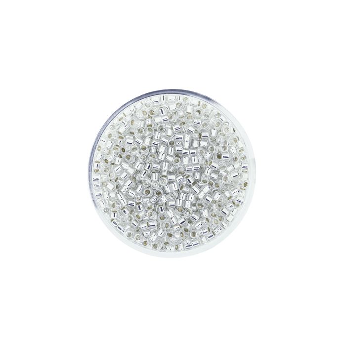 Hochw. jap. Delica Beads silverlined crystal 2,2 mm, Bild 2 von 3